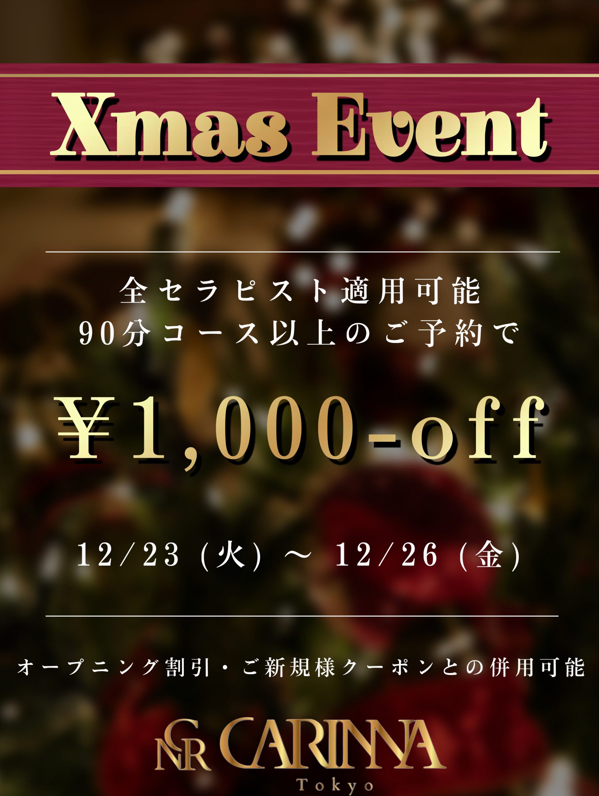 クリスマス限定割引